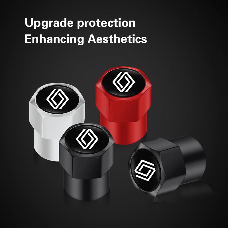 4pcs Car Wheel Tire Valve Stem Caps Airtight Cover For Renault Clio Megane Captur Master Logan Kangoo Trafic Auto Accessories R4S