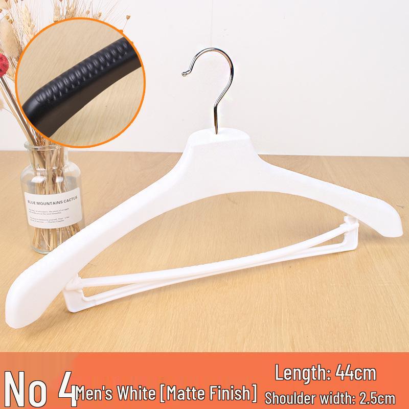Wide-Shoulder Seamless Plastic Clothes Hanger Set for Suits and Overcoats