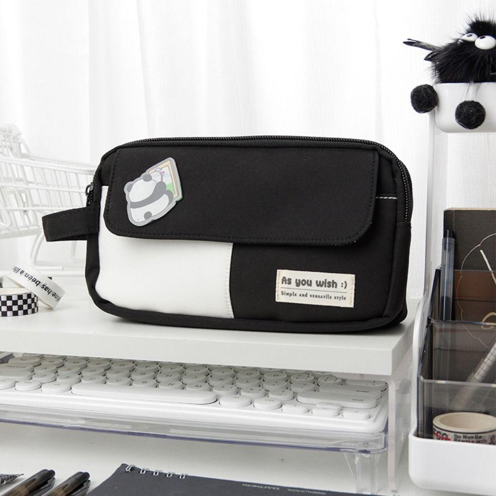 

Простой пенал, пенал, пенал, держатель для канцелярских принадлежностей, коробка, пенал, школьная принадлежность чёрный