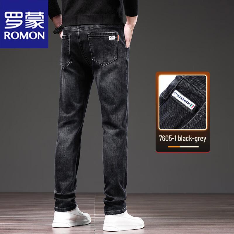 

Romon Men s Business Casual Straight-Leg Jeans 38