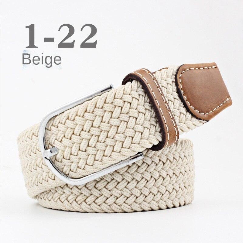 2026 New Fashion High Quality Explosive Women's Canvas Belt Men's Elastic Belt Casual Stretch Woven Pin Buckle Belt