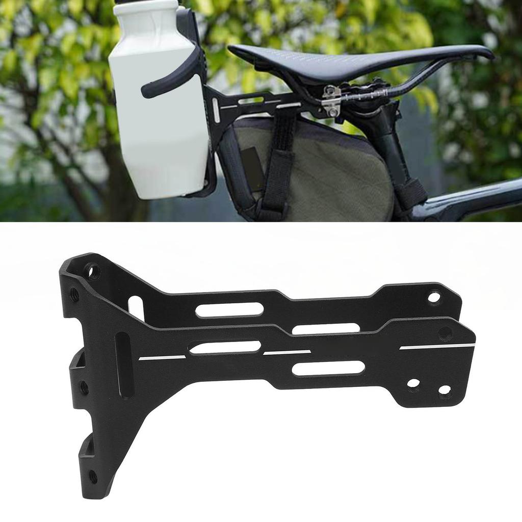 Bike Bottle Cage Saddle Mount Aluminum Alloy Bottle Holder Saddle Adapter for Tail Bag Bike Pump