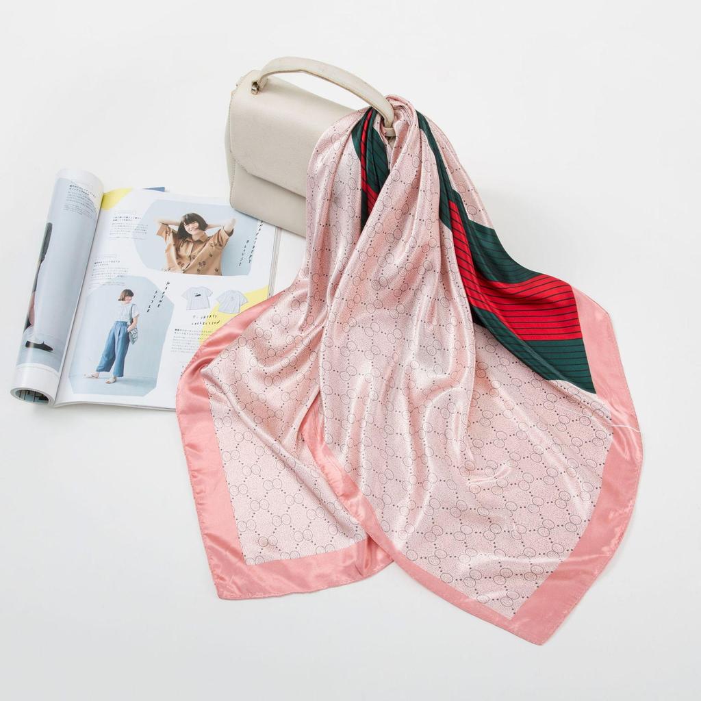 Simulation Silk 90cm Large Square Scarf Silk Scarf Female New 2026 Spring and Fall Models of Foreign Fashion Shirt Large Square Scarf Mother Scarf