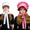 Hausmädchen-Haube mit handgenähtem Besatz und Raffung, Bequeme Kopfbedeckung für Fotografie, Theater und Bühnenshows