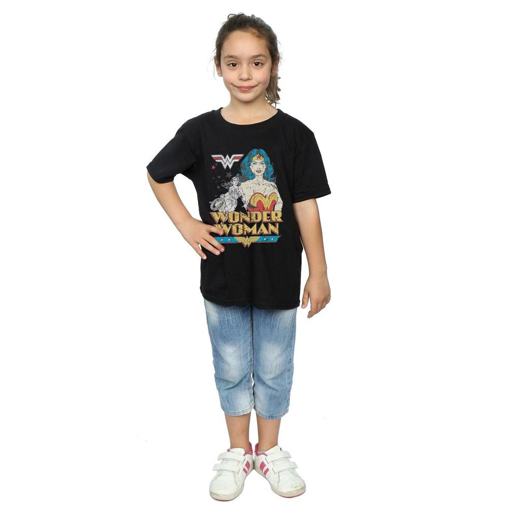 DC Comics Girls Wonder Woman Posing Cotton T-Shirt