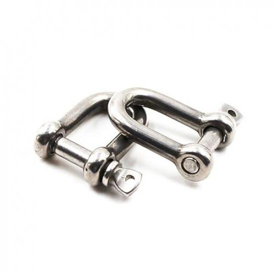 3/8" 304 Stainless Steel D Ring Shackle Lock for Heavy Duty Construction, Vehicl
