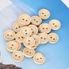 100 Stk Træknapper Runde Træfarve DIY Tilbehør Syning 2-Huls Knap1,5cm