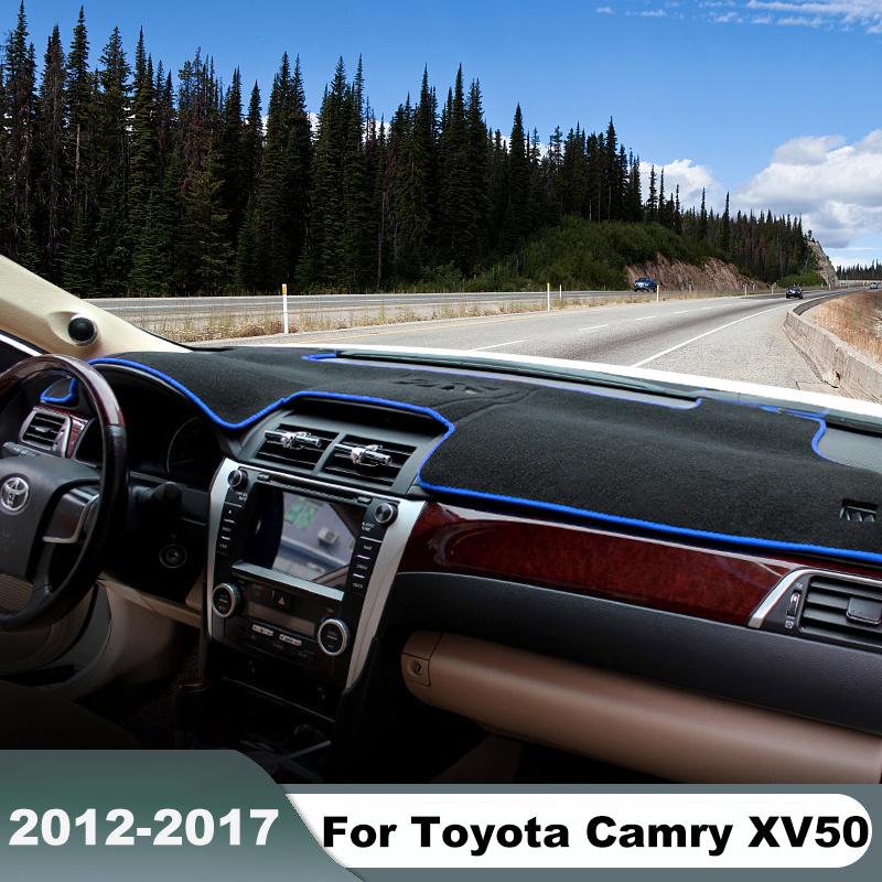 For Toyota Camry XV50 50 2012 2013 2014 2015 2016 2017 Car Dashboard Cover Sun Shade Mat Avoid Light Pad Anti-UV Case Carpets