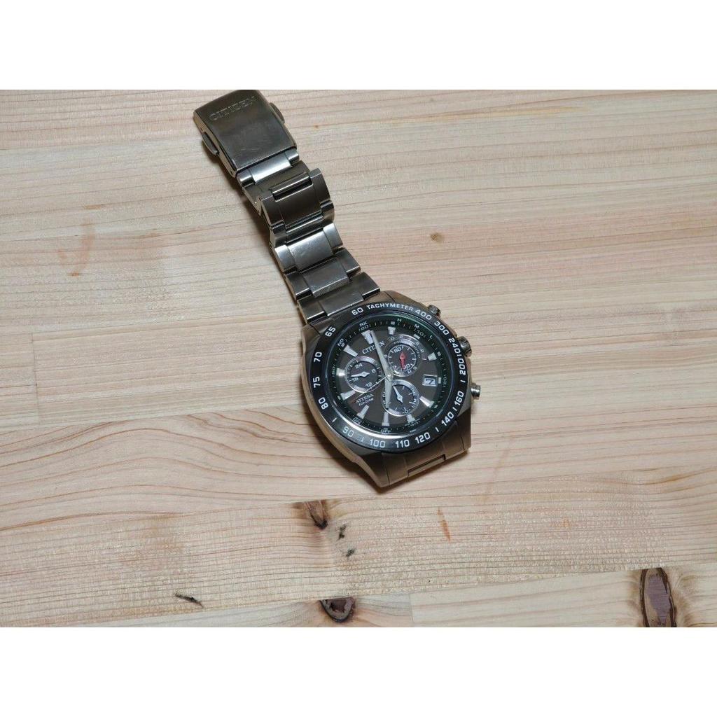 Used CITIZEN Quartz Analog Watch E610-T016251 ATTESA Solar Radio Eco Drive Chronograph