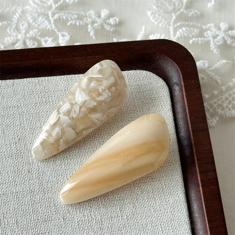 Acetic Acid Water Droplet Hairpin New Side Clip Side Parting Clip High-end Style Small-sized Hairpin Head Accessory