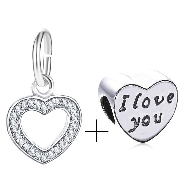 2pcs /Lot New Mom &Dad Charm Beads Fit European Style Brand Bracelets For Women Family Romantic Jewelry Gift Buy 1 Get 1 Free