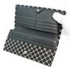 [Inden-ya] [Inden-ya] Soyoka Long Wallet 8806 Shippo PatternBlack X White