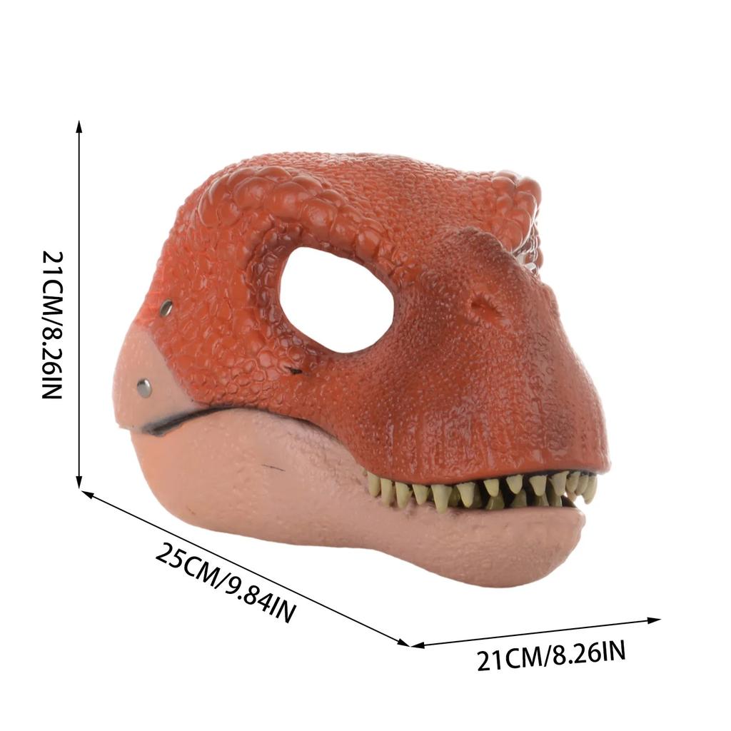 Maschera di Drago Dinosauro Halloween Serpente Bocca Aperta Lattice Testa di Dinosauro Horror Accessori Cosplay Halloween Foto Oggetti di Scena Decorazioni