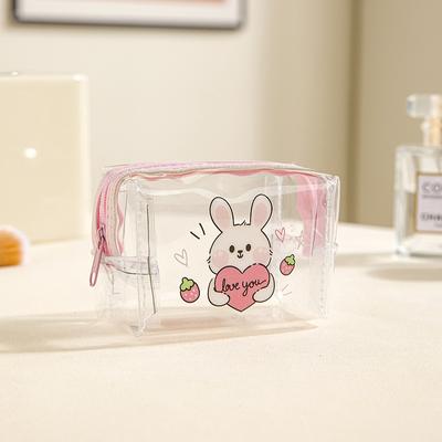 Міні-прозорий гаманець для монет ПВХ, водонепроникний мішок для навушників, мультфільм, тварина, помада, портативний чохол для ключів