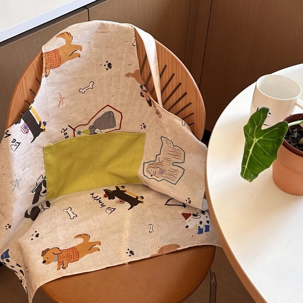 Cartoon With Pockets Cat Dog Sleeveless Aprons Oil-proof Soft Kitchen Apron Waterproof Cute Cooking Apron Woman/Man