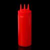 3 Hole Squeeze Bottle Condiment Dispenser Sauce Vinegar Oil Ketchup Cruet Bin