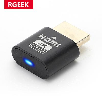תצוגה וירטואלית תואמת 4K HDMI HDMI DDC Dummy Plug EDID Display Emulator Adapter תמיכה 3840*2160 60Hz כריית ביטקוין