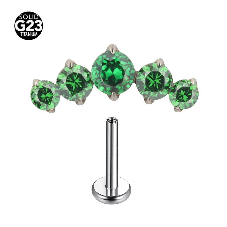 F-136 Titanium Alloy 1.0-1.2 Gauge Internally Threaded Cartilage Lip Ring Stud