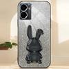 For Oppo A57 (2022) 5G/A77 5G/Realme Q5i/Realme V23 5G Rabbit Cellphone Case PC+TPU Cover with Kickstand