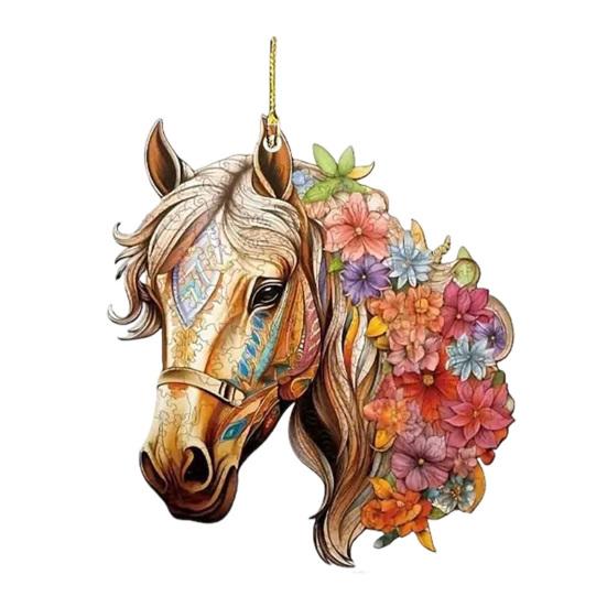 1/2/3/4/5/6/7/8/10/12/15/20/25 Pcs Horse Ornaments For Christmas Tree Metallic Rhinestones Horse