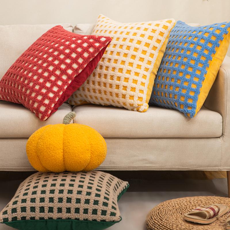 45x50 ס"מ ג'קארד 100% פוליאסטר בד פליז טלה חם לתפירת בטנת בגדים חומרים ליצירה בעבודת יד מעיל חורף תיק כובע