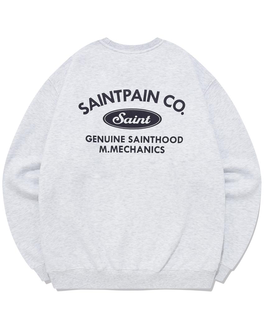 SAINTPAIN Sp Saint Ellipse Logo Crewneck - Ash Melange