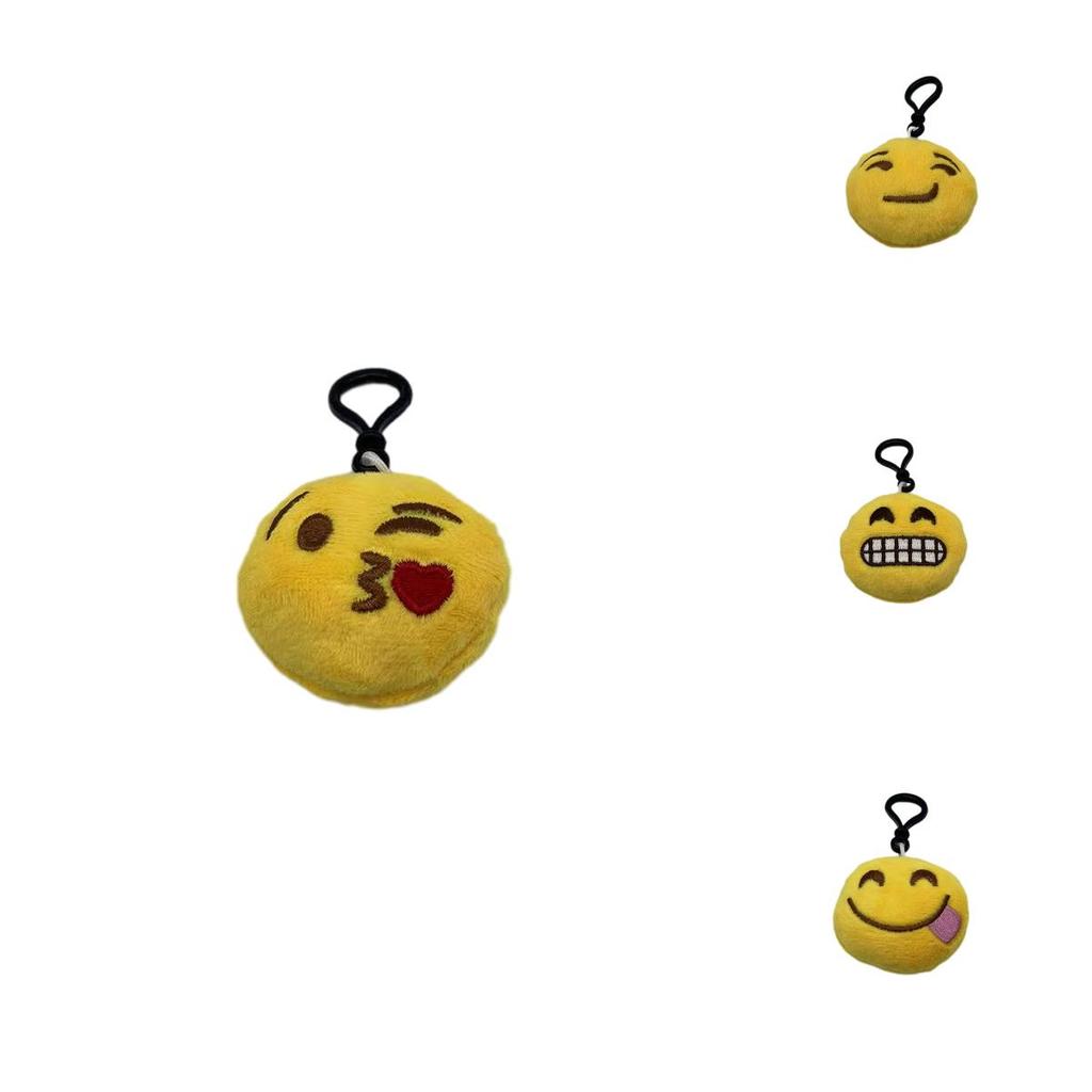 Cartoon Emoji Plush Keychain With Pp Cotton Soft Material For Decoration And Gift Giving
