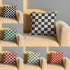 Fashion Plaid Cushion Cover Soft Reversible Durable Pillow Cover MultiScene Use for Home Car Daily Comfort