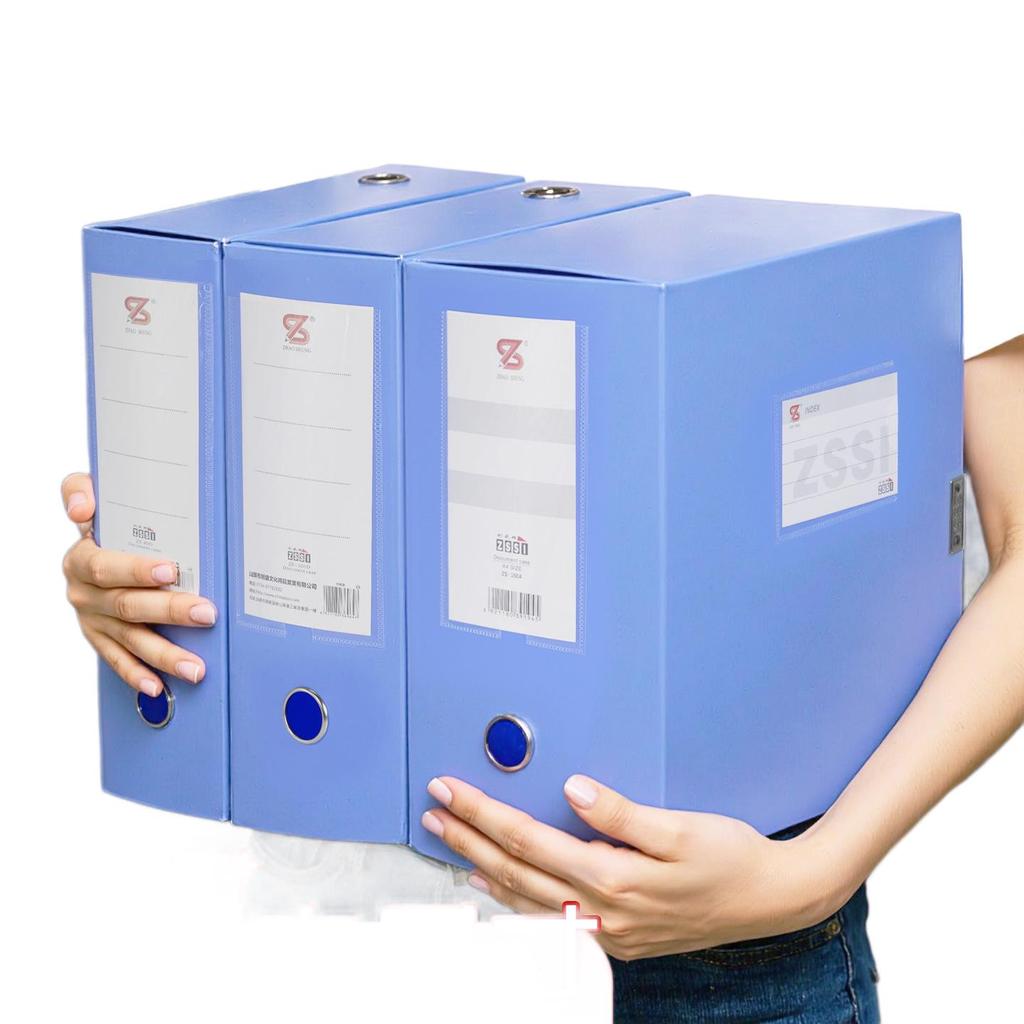 In-Stock A4 Document Storage Box, 15cm Large Capacity, Thick Plastic Archive Box for Office Supplies