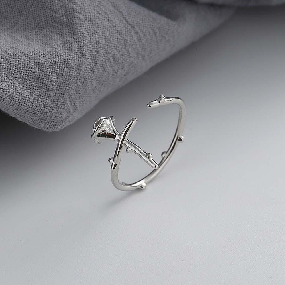 

Ring Engagement Ring Girls Rose Thorn Korean Style Ring Flower Ring Women Open Ring Finger Ring