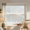 Transluzenter Fensteraufkleber Frosted Flower Statischer Glasaufkleber Florale Pflanzen Dekorative Folie Wasserdichte UV-Sonnenschutzabdeckung für Zuhause Büro
