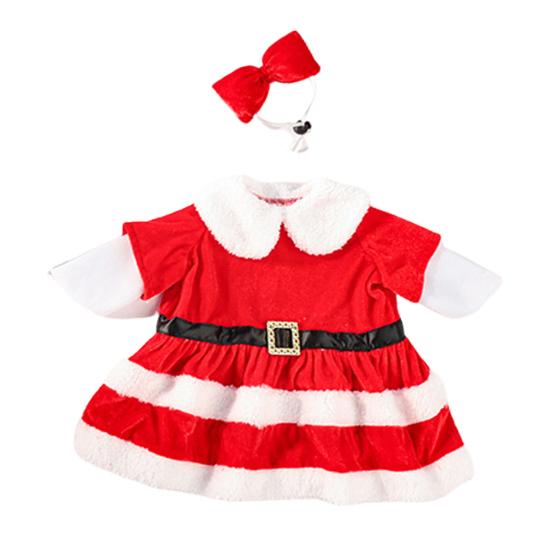 Christmas Goose Outfit Santa Claus Goose Costume Porch Goose Xmas Clothes for 23" Cement or Plastic Geese Lawn Garden Decor