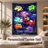 Among Us Tapestry, Personalized Custom Text, Wall Hanging Tapestry For Living Room Home Wall Decor