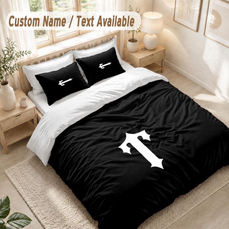 Trapstar Bedding Set, 1 Duvet Cover & 2 Pillowcases Soft Comfortable Bedroom Home Textile Decor