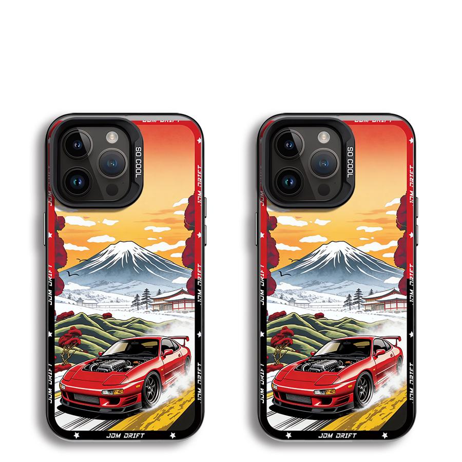 JDM Sportwagen Handyhülle Case für iPhone 17 Pro Max 16 12 Pro 13 Air 14 Plus 15 11