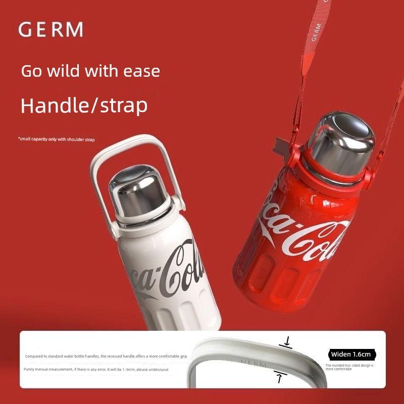 Ge Qi Germ Coca-Cola Large Capacity Vacuum Cup Infant Water Cup Girl 2023 New Stainless Steel Kettle
