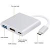 Adaptateur HDMI USB-C - 3 en 1 USB 3.1 Type-C - Sortie HDMI 4K - Power Delivery (PD) - Transfert de données USB