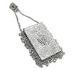 Silver Metal Bag Mobile Cellphone Holder Phone Pouch Cover and Sari Hook for Women Saree Clutch