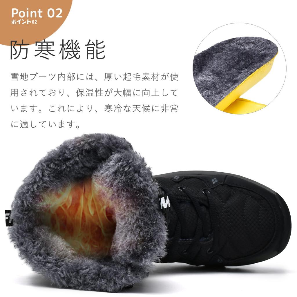 BTNTN Snow Snowshoes for Men and Cold Winter Cold Weather Boots with Fleece Size Size Boots, Women, Waterproof, Weather, Non-Slip, Shoes, Lining,