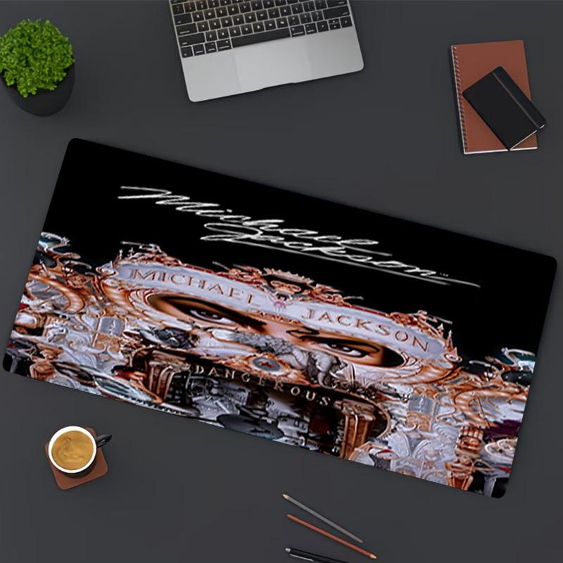 Tappetino per Mouse con Stampa di Michael Jackson, per Tastiera, Pad per Laptop PC per Ufficio, Casa, Decorazione Scrivania, Regalo di Compleanno Perfetto per Giocatori
