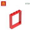 Non-Toxic 54Pcs/Lot 6154 1X4X4 Window Frame Building Blocks Moc House Accessories Compatible With Brick Children Toys Gift Box