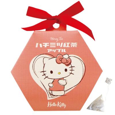 [Makes 5 Cups] Sanrio Hello Kitty Honey Apple Tea, Naturally Sweetened with Stevia, Honey, Character Tea Bags, Hot Tea, No Artificial Sweeteners,