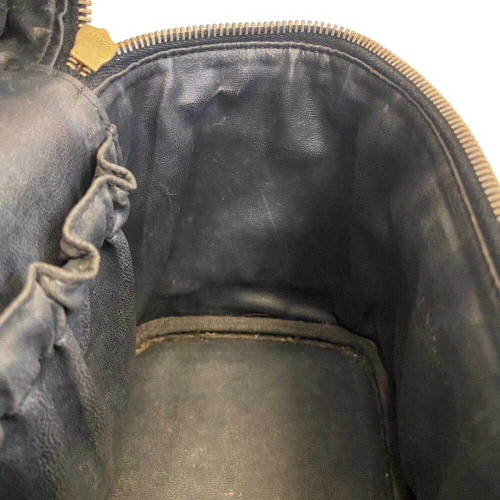 CHANEL Cosmetics Pouch Mini Bag COCO Mark Caviar skin Vertical vanity bag Handbag black Caviar skin Women Used