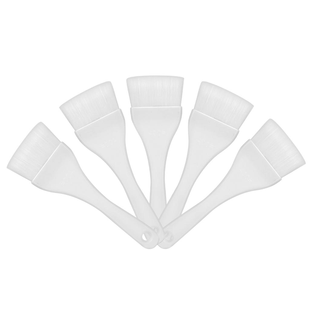 5pcs White Facial Mask Brush Set Dense Nylon Hair Mud Mask Applicator DIY Beauty Tool