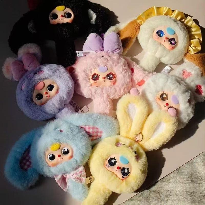 Baby Three Magic Mirror Series Blind Box Plush Toy Doll Makeup Mirror Ornament Anime Peripheral Mysterious Box Practical Gifts