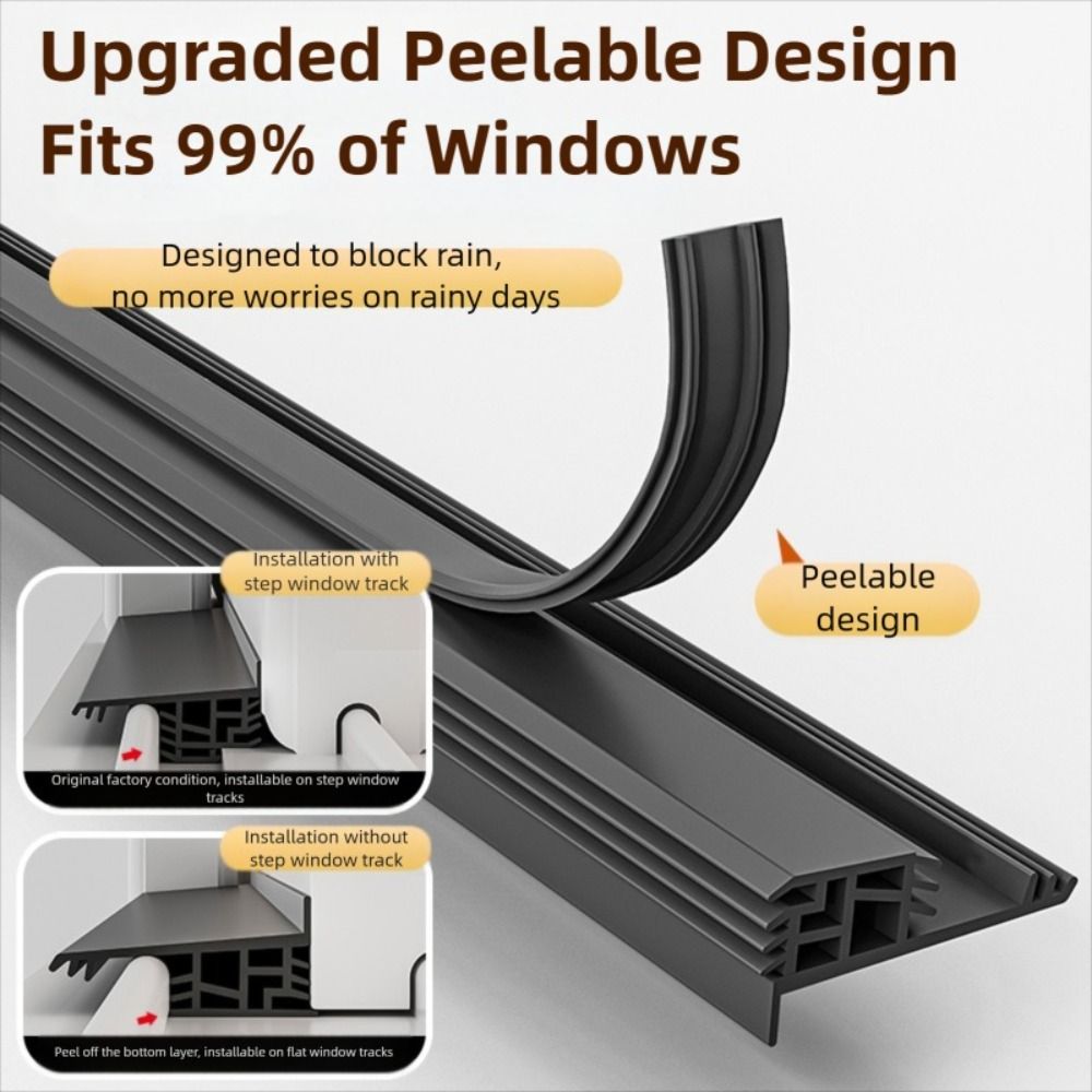 Ainproof Water Backflow Window Water Blocking Bar TPE Leakage Maintenance Sealing Strip Window Edge Waterproof Rain Shield