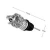 Zinc Alloy Animal Head Wine Pourer Resuable Bar Tool Alcohol Pourer Silver 3D Animal Wine Bottle Dispenser Party