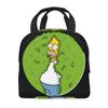 The S-Simpsons Face Accessories Insulated Lunch Bag For Travel Food Storage Bag Portable Cooler Thermal Lunch Boxes