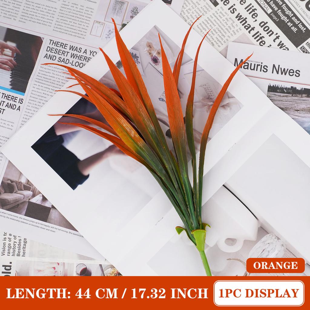1 Stück 14 Blätter Frühlingsgras für Weihnachtskranz Heim Outdoor Gartendeko Hochzeitsbogen Zubehör Scrapbook Künstliche Pflanzen