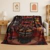 Classic FFNAF Horror Game Freddy Flannel Blanket Soft Warm Throw Blanket for Bedroom Living Room Bed Travel Camping Picnic
